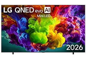 يملأ LG QNED evo المشهد بحركات زاهية وسلسة متعددة الألوان تشبه اللوحة الفنية، حيث تمتزج سحب الألوان الكثيفة بسلاسة عبر الشاشة