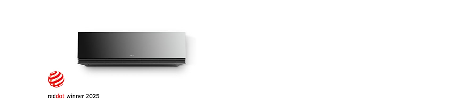 جهاز LG ARTCOOL مع شعار جائزة Red Dot Award لعام 2025