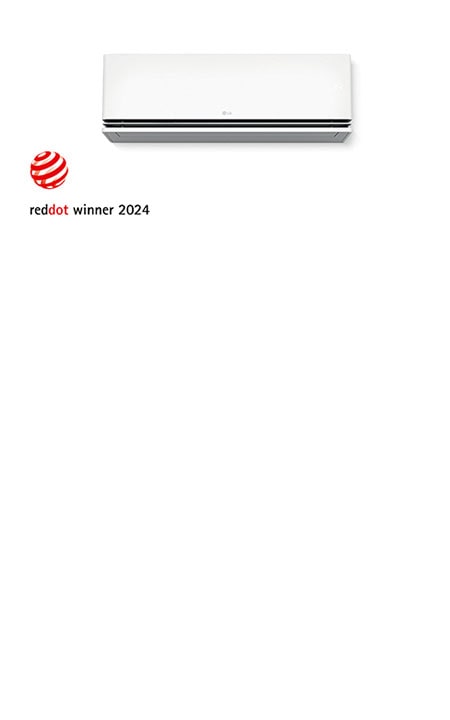جهاز LG DUALCOOL مع شعار جائزة Red Dot Award لعام 2024