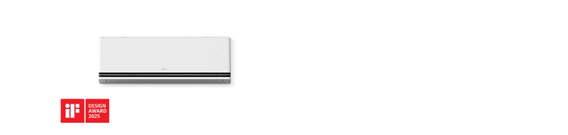 جهاز LG DUALCOOL مع شعار جائزة iF Design Award لعام 2025