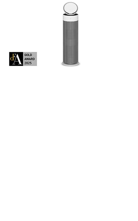 جهاز LG PuriCare™ AeroBooster مع شعار جائزة DFA Gold Award لعام 2025