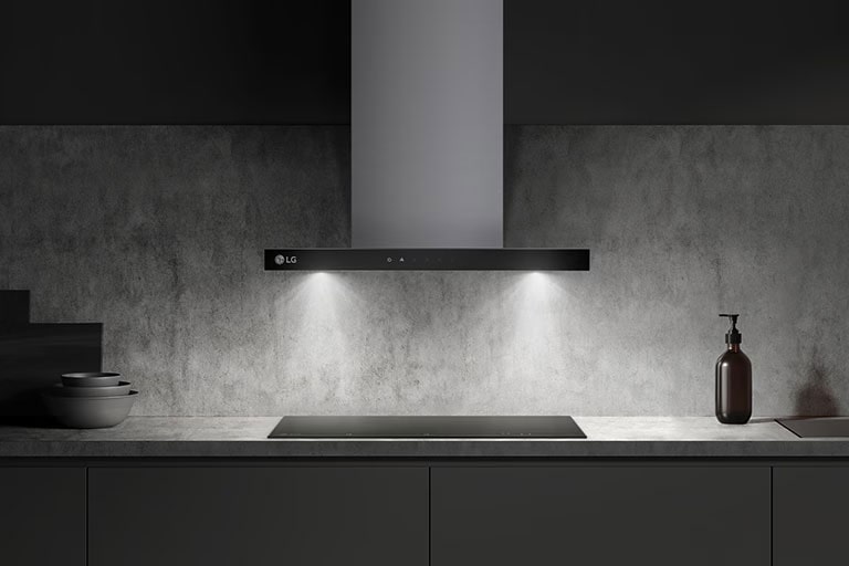 هذه صورة لإضاءة LED تخرج من الشفاط.