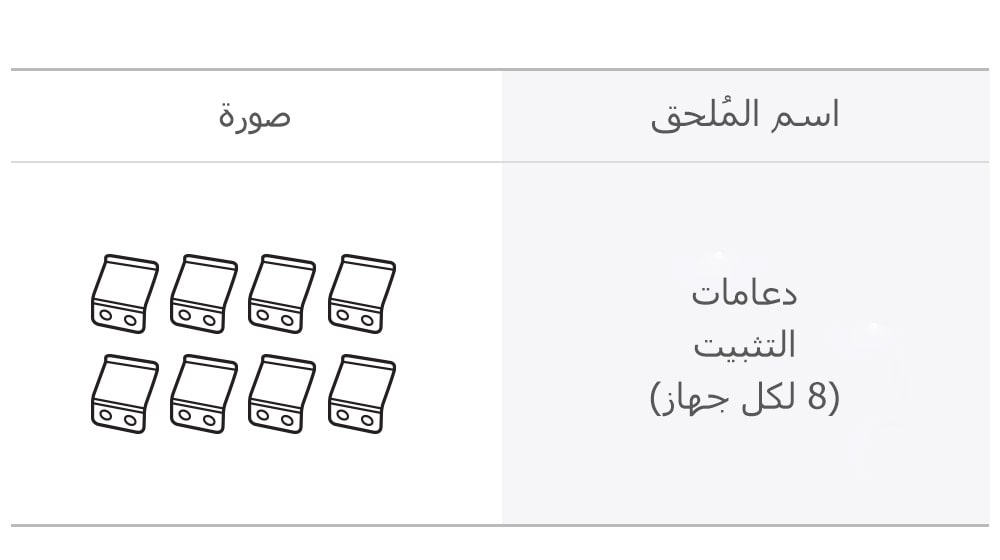 هذه هي صورة دعامات التثبيت الملحقة بالفرن.