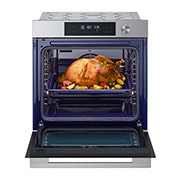 LG فرن بتقنية InstaView بسعة 76 لترًا وكفاءة +A للطاقة, Open door with food, WSED7613S, thumbnail 5