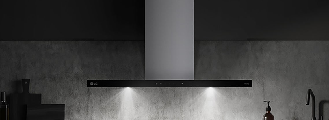 هذه صورة لإضاءة LED تخرج من الشفاط.