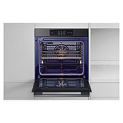 LG 2024 فرن مدمج بتقنية InstaView بسعة 76 لتر أسود من إل جي, Front view (Open), WSED7665B, thumbnail 2
