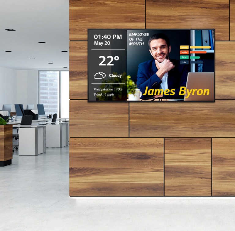 تعرض لافتات UHD من إل جي المعلومات على نحو فعال2