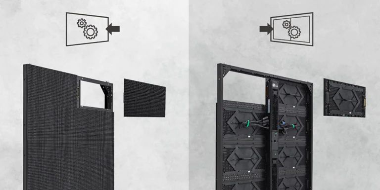 يمكن التثبيت الأمامي أو الخلفي حسب احتياجات العملاء.