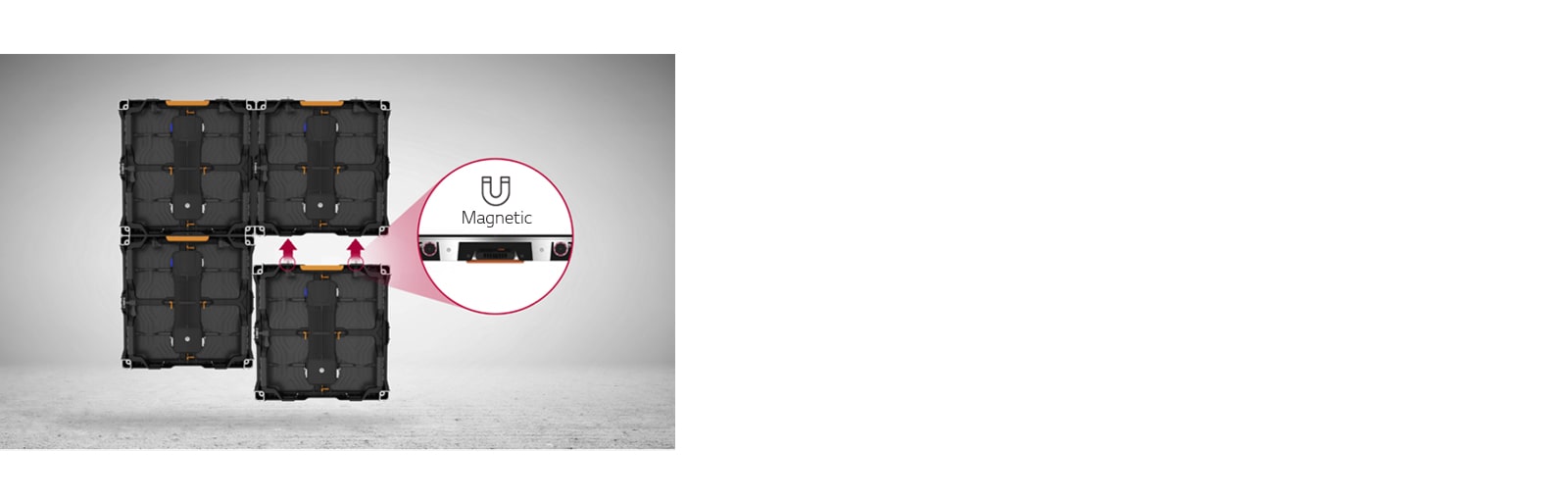 يسهل المغناطيس من عملية تثبيت مقصورات LED.