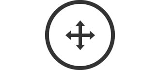 أيقونة تحريك العدسة.