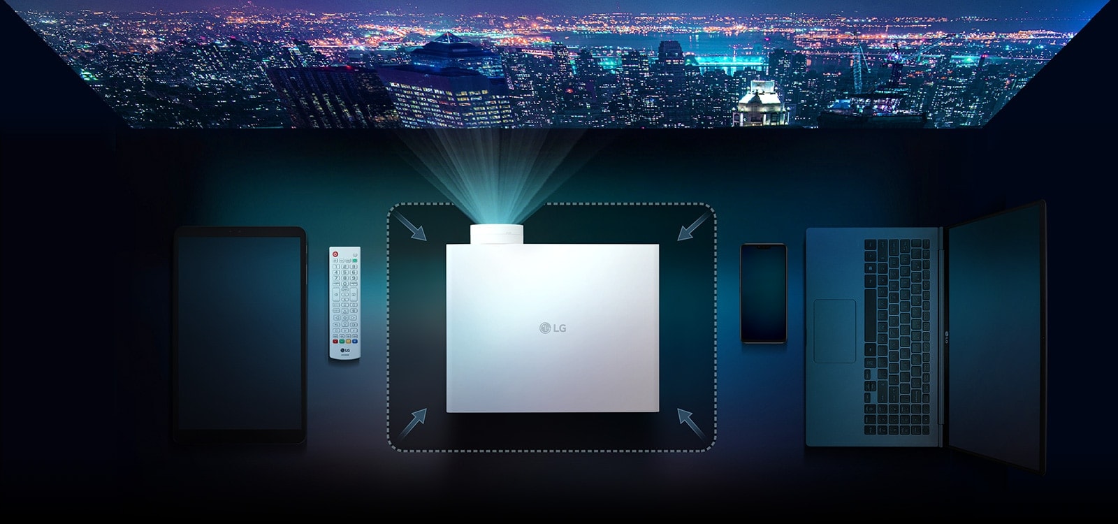 أصغر جهاز عرض بسطوع 4000 لومن وفق معيار ANSI ودقة WUXGA: حجم مدمج وملائم