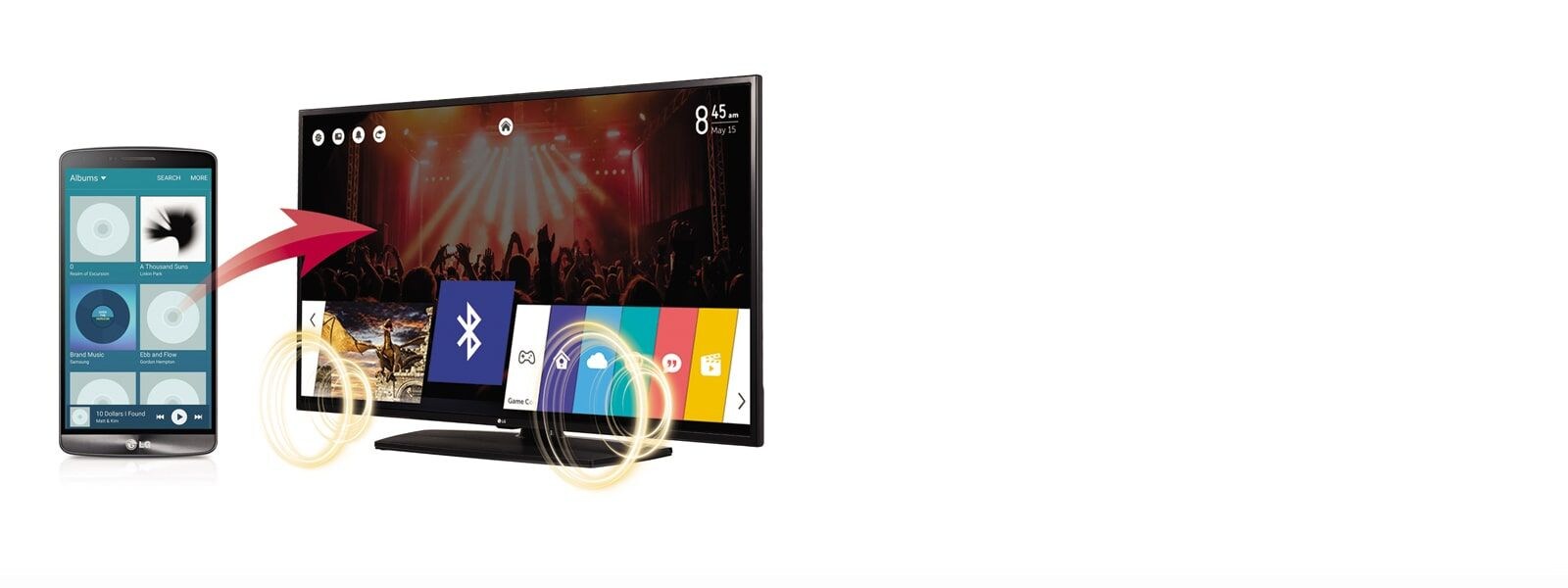 مزامنة الصوت عبر البلوتوث (بلوتوث 3.0) 1 