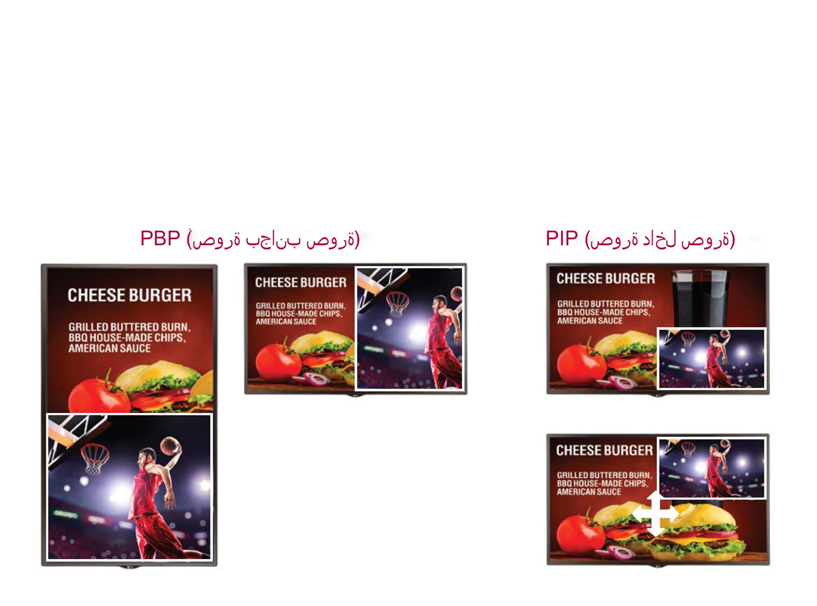 PBP (صورة تلو صورة) / PIP (صورة داخل صورة) 1