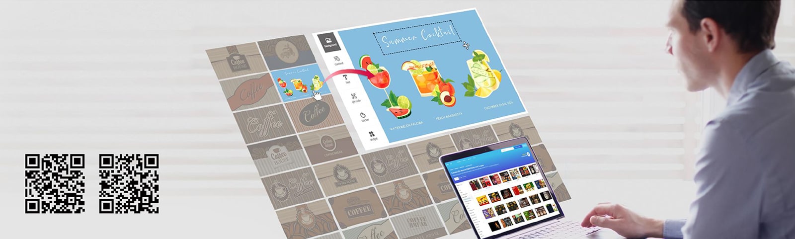 يتم استخدام محتوى الشريك لتكوين المحتوى المخصص للتشغيل على اللافتات.