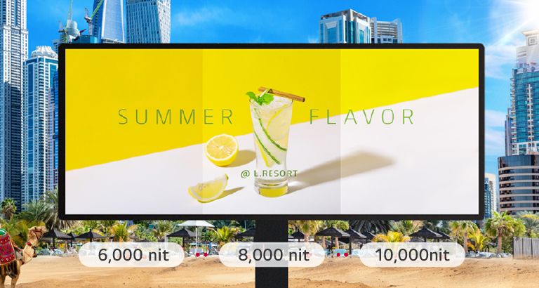 The GSPA series can be installed by selecting either 6,000 or 8,000 or 10,000 nits brightness for the surrounding environment.