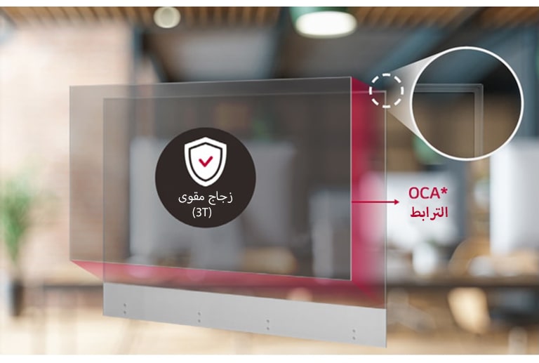 قم بإرفاق زجاج مقسى رقيق وشفاف بالشاشة لزيادة حماية المنتج وسلامة المستخدم.