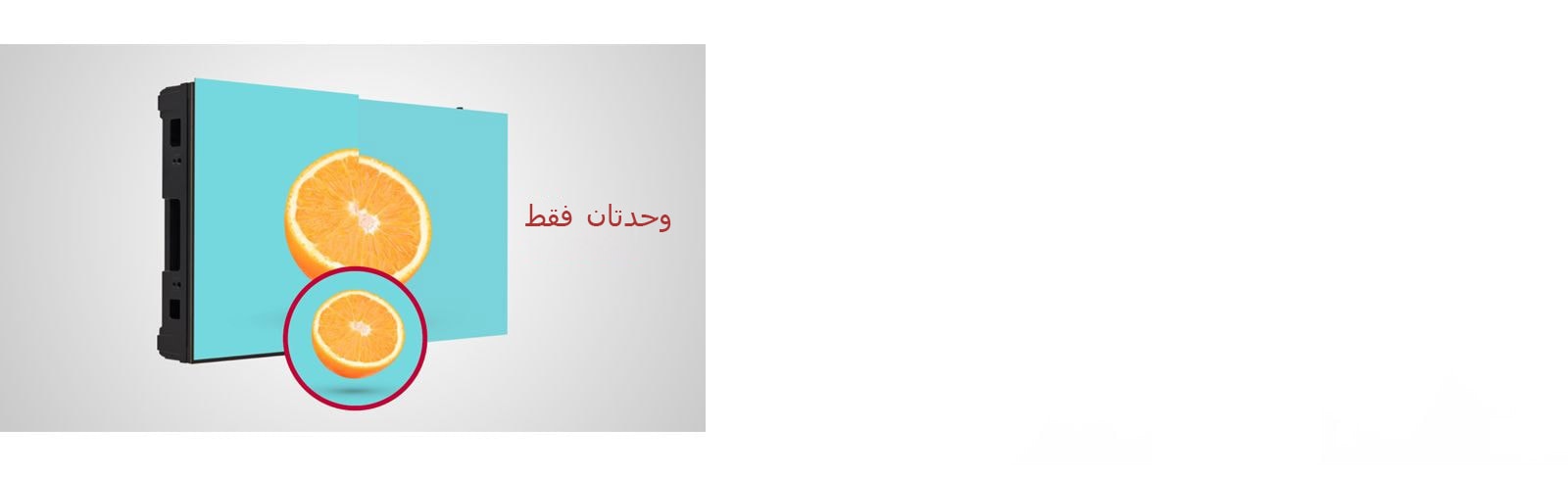 تستخدم LSBE وحدتين فقط لإنشاء شاشة عرض واحدة.