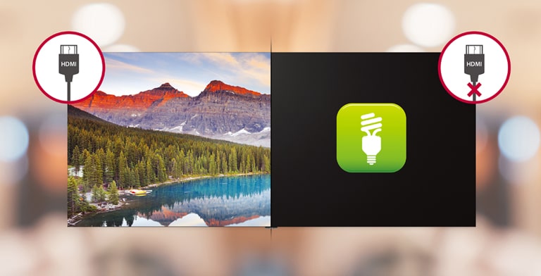 يمكن ضبط سلسلة LAED لتكون في وضع الاستعداد عند عدم وجود إشارة من مصدر الإدخال.