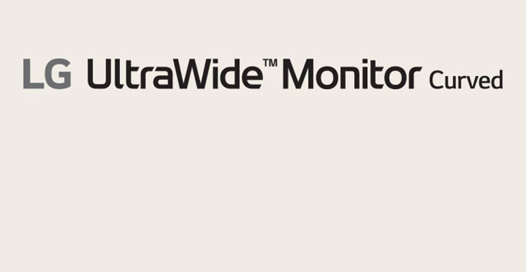 شعار شاشة LG UltraWide™ Monitor Curved.	