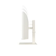 LG شاشة إل جي QHD+ UltraWide منحنية مقاس 38 بوصة, side view of the monitor moving downwards for height adjustment, 38WR85QC-W, thumbnail 10