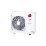 LG Inverter Ducted Dx 1.5 TR, Inverter Compressor, Corrosion resistant heat exchanger, Quick Cooling, هو متوازي مستطيلات رمادي مع بعض مداخل الهواء على LG Ceiling Concealed Duct مكيف الجانب الأيمن وفتحة مخرج الهواء في الأمام., ABNQ18GM1T7 ANWTBHR + ABUQ18GM1T7 ANWTBHR, thumbnail 2
