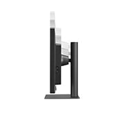 LG شاشة تشخيص سوداء IPS مقاس 31.5 بوصة, side view of the monitor moving downwards for height adjustment, 32HQ713D-B, thumbnail 9