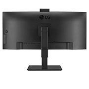 LG شاشة UltraWide™ WQHD (3440x1440) IPS Monitor مقاس 34 بوصة مع كاميرا ويب وميكروفون مدمجين, rear view with push-pull Full HD webcam, 34BQ77QC-B, thumbnail 9