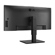 LG شاشة UltraWide™ WQHD (3440x1440) IPS Monitor مقاس 34 بوصة مع كاميرا ويب وميكروفون مدمجين, +15 degree rear view , 34BQ77QC-B, thumbnail 11