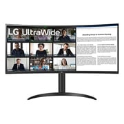 LG جديد شاشة UltraWide Curved مقاس 34 بدقة QHD مع ™USB Type-C, مظهر أمامي, 34BR55QC-B, thumbnail 1