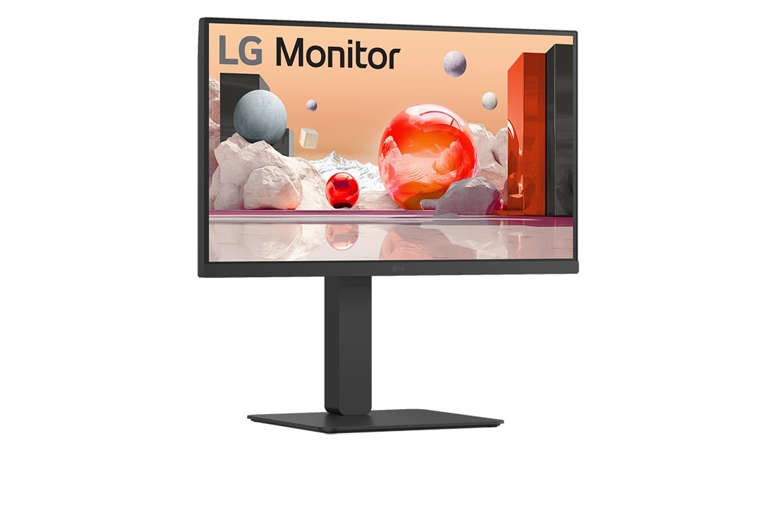 LG شاشة IPS FHD مقاس 24 بوصة: معدل تحديث 100 هرتز، USB-C™، ومكبرات صوت مدمجة, +15 degree side view, 24BA650-B, thumbnail 2