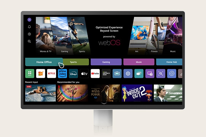 يتيح لك webOS الوصول عن بُعد إلى الكمبيوتر الشخصي والسحابي عبر الكمبيوتر الشخصي البعيد. تتيح لك هذه الوظيفة الاستفادة من خدمات المكاتب المنزلية المختلفة، بما في ذلك مؤتمرات الفيديو والتطبيقات السحابية، وكل ذلك بدون جهاز كمبيوتر.	