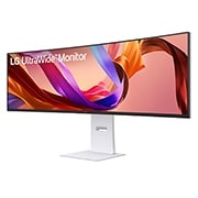 LG شاشة UltraWide Dual QHD Nano IPS منحنية مقاس 49 بوصة بسرعة 144 هرتز وHDR 400, صورة جانبية - 15 درجة, 49U950A-W, thumbnail 2