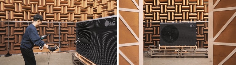 Testing the sound level of LG THERMA V R290 Monobloc