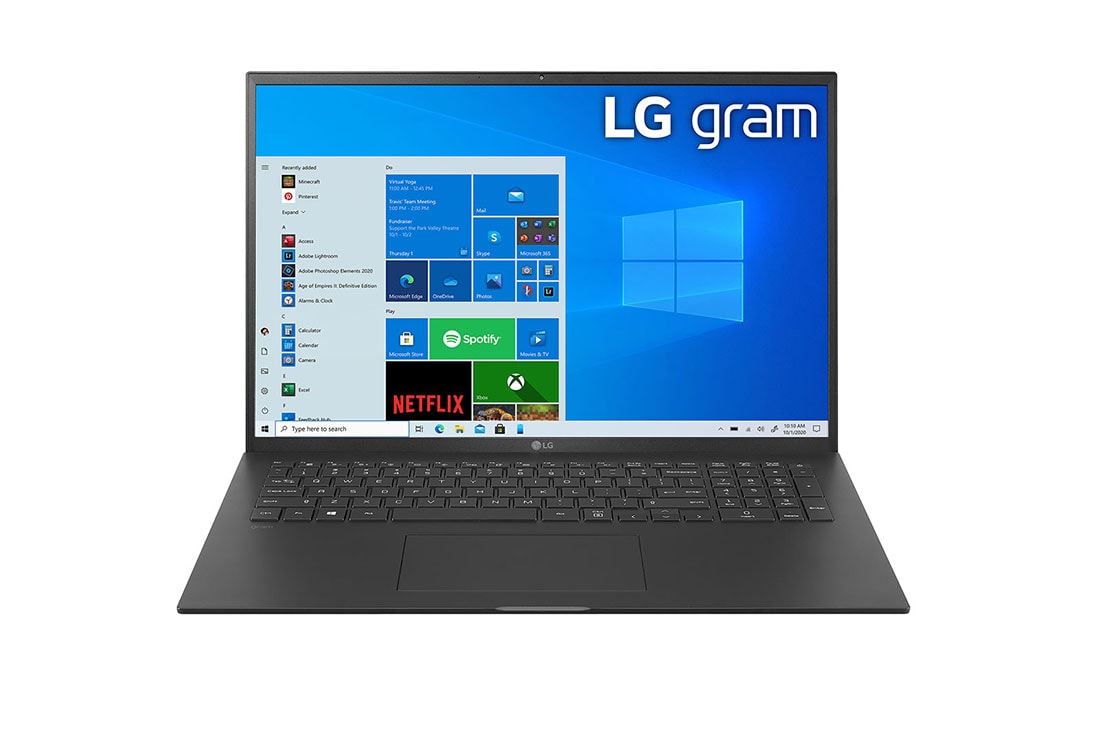 LG يعد إل جي جرام حاسوب محمول رقيق وخفيف الوزن للغاية بشاشة 17 بوصة مزود بمعالج Intel® Evo من الجيل الحادي عشر Intel® Core ™ i7 ومعالج رسومات Iris® Xe, 17Z90P-G, 17Z90P-G