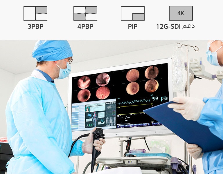 دعم 3PBP /  4PBP /  PIP / 12G-SDI بدقة 4K