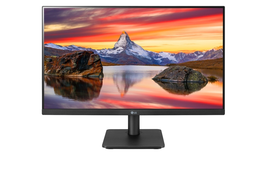 LG شاشة IPS Full HD مقاس 23.8 بوصة مع تصميم واقعي بلا حواف من ثلاثة جوانب , عرض أمامي, 24MP400-B
