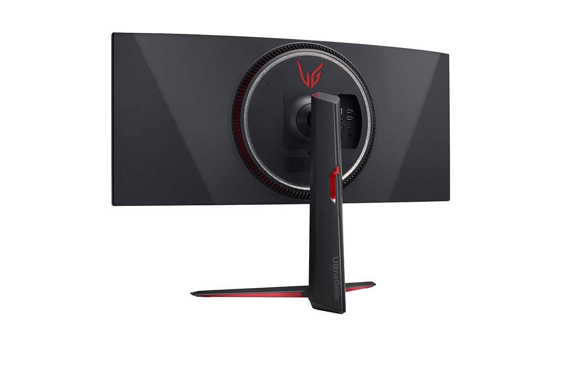 LG شاشة الألعاب UltraGear ™ Nano IPS 1ms مقاس 34 بوصة مع تقنية NVIDIA® G-SYNC® ULTIMATE ومعدل تحديث 165 هرتز، سرعة استجابة فائقة, عرض منظور خلفي مع تشغيل أضواء بيضاء اللون , 34GP950G-B, thumbnail 8