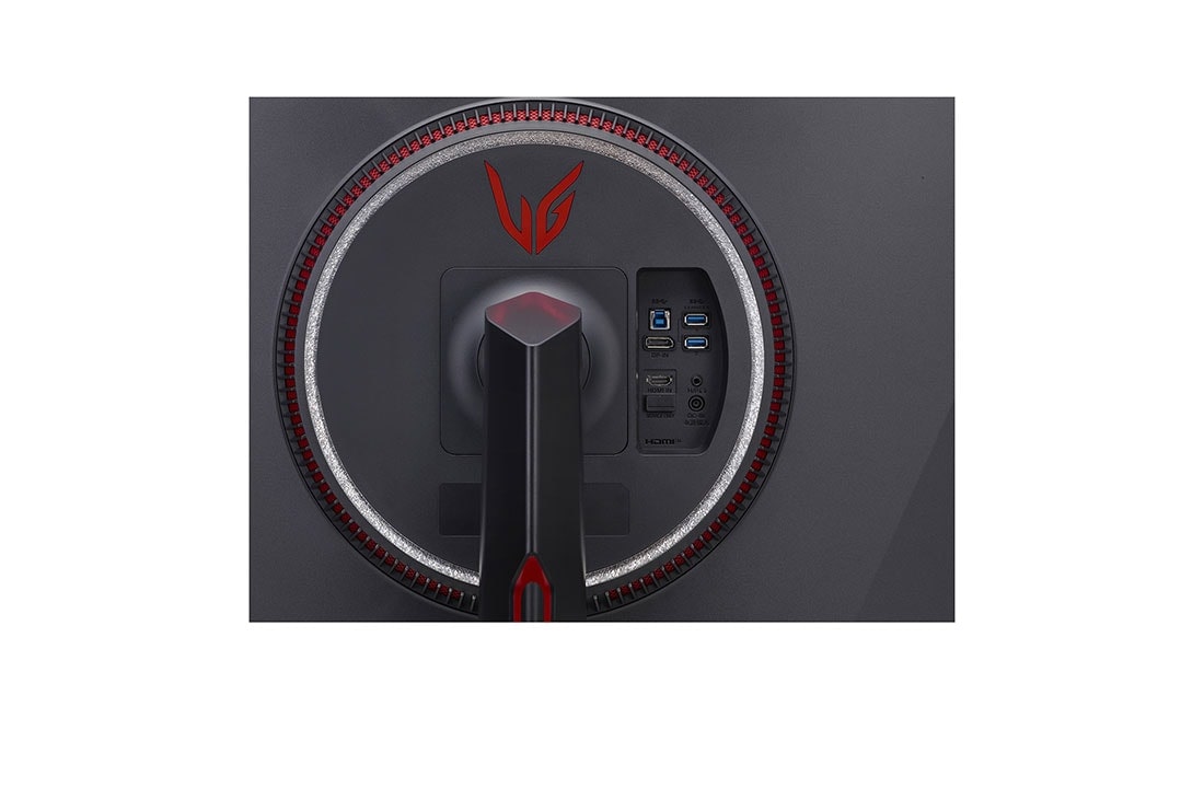 LG شاشة الألعاب UltraGear ™ Nano IPS 1ms مقاس 34 بوصة مع تقنية NVIDIA® G-SYNC® ULTIMATE ومعدل تحديث 165 هرتز، سرعة استجابة فائقة, عرض عن قرب للمنافذ مع تشغيل أضواء بيضاء, 34GP950G-B, thumbnail 10