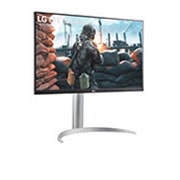 LG شاشة UHD 4K IPS مقاس 27 بوصة مزودة بتقنية VESA DisplayHDR™‎ 400, منظر جانبي بزاوية +15 درجة, 27UP650-W, thumbnail 3