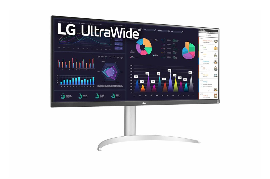 LG شاشة UltraWide مقاس 34 بوصة ونسبة عرض إلى ارتفاع 21:9 ، بدقة Full HD، بتقنية IPS و AMD FreeSync ، معدل تحديث 100 هرتز، منفذ USB C, عرض جانبي أكبر من 15 درجة, 34WQ650-W, thumbnail 3