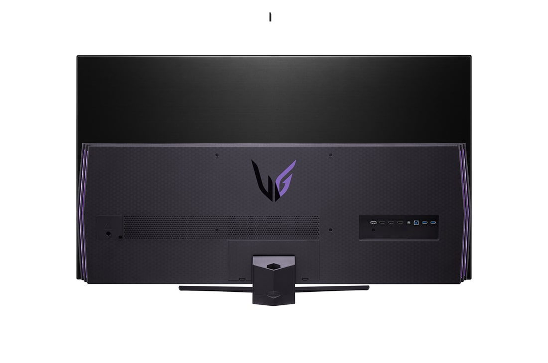 LG شاشة الألعاب UltraGear™‎ بدقة UHD 4K، وتقنية OLED، مقاس 48 بوصة، بتقنية مقاومة التوهج، وزمن استجابة 0.1 مللي ثانية, منظر خلفي مع تشغيل الإضاءة, 48GQ900-B, thumbnail 7
