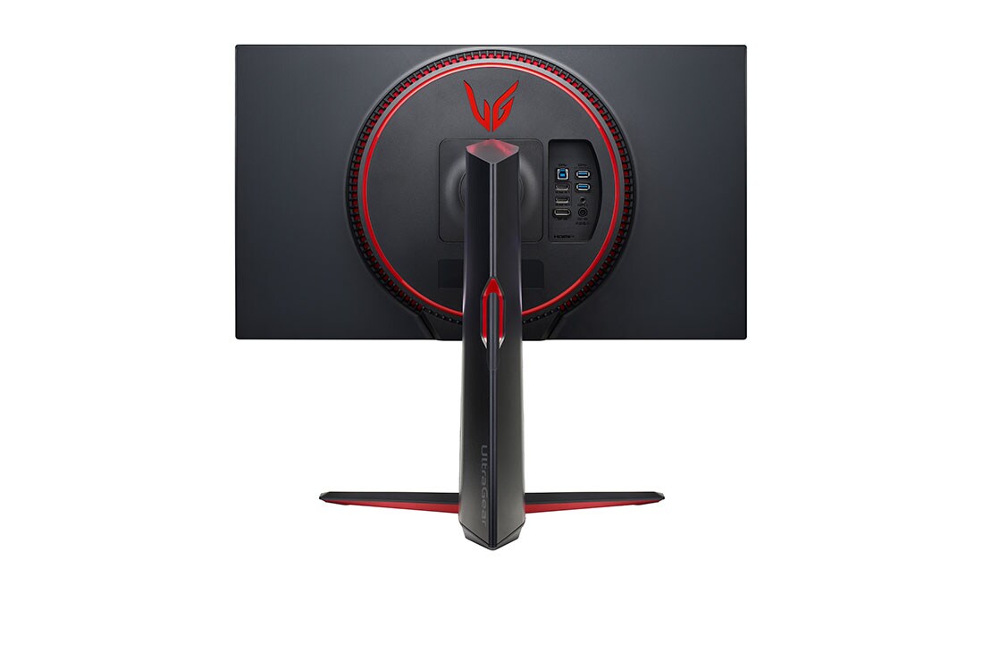 LG شاشة الألعاب UltraGear™ Nano مقاس 27 بوصة بتقنية IPS ودقة UHD 4K وزمن استجابة 1 مللي ثانية (من الرمادي إلى الرمادي GtG) تدعم دقة 4K ومعدل تحديث بمقدار 120 هرتز عبر منفذ HDMI 2.1, منظر خلفي مع تشغيل أضواء بيضاء اللون, 27GP95R-B, thumbnail 6