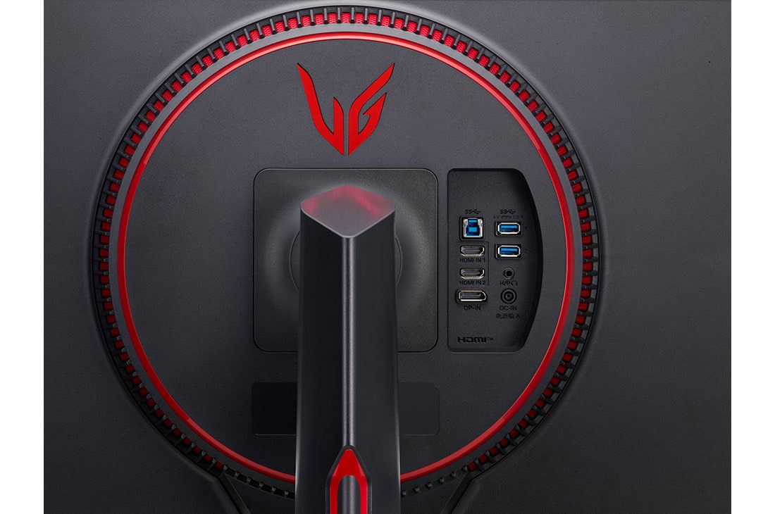 LG شاشة الألعاب UltraGear™ Nano مقاس 27 بوصة بتقنية IPS ودقة UHD 4K وزمن استجابة 1 مللي ثانية (من الرمادي إلى الرمادي GtG) تدعم دقة 4K ومعدل تحديث بمقدار 120 هرتز عبر منفذ HDMI 2.1, عرض عن قرب للمنافذ مع تشغيل أضواء بيضاء, 27GP95R-B, thumbnail 8