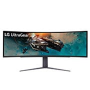LG شاشة ألعاب مقوسة مقاس 49 ومعدل تحديث 240 هرتز, عرض أمامي, 49GR85DC-B, thumbnail 1