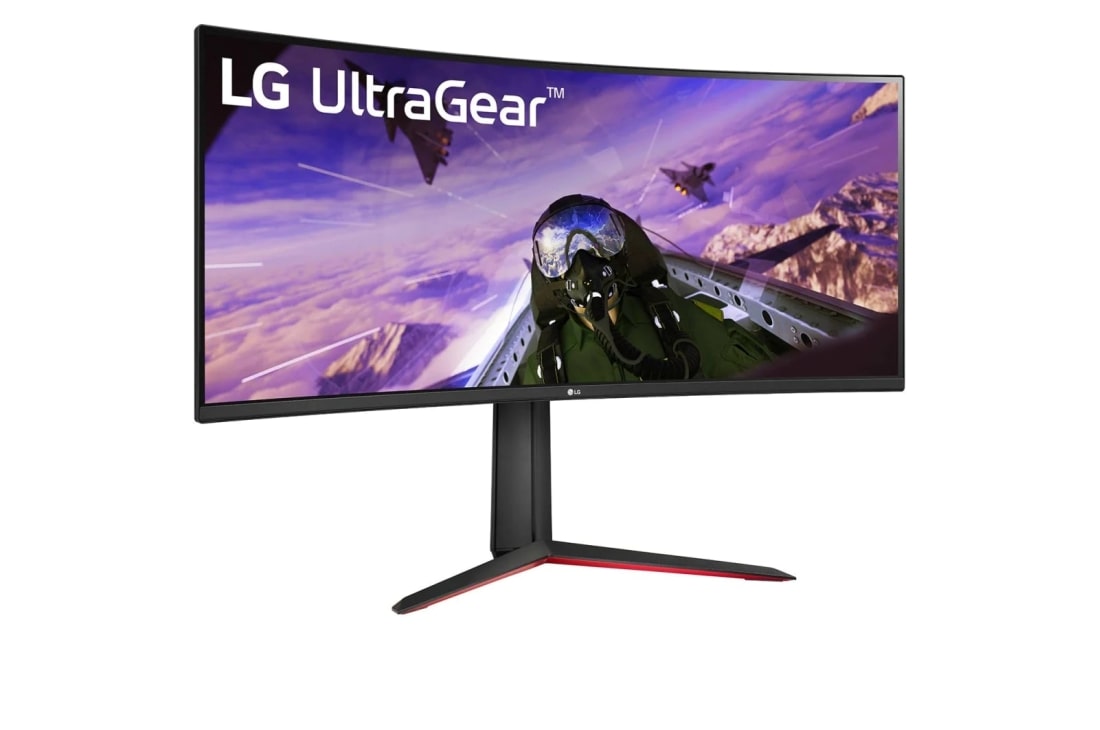 LG شاشة ألعاب UltraGear QHD منحنية 2023 مقاس 34 بوصة, +15 degree side view, 34GP63A-B, thumbnail 3