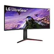 LG شاشة ألعاب UltraGear QHD منحنية 2023 مقاس 34 بوصة, +15 degree side view, 34GP63A-B, thumbnail 3
