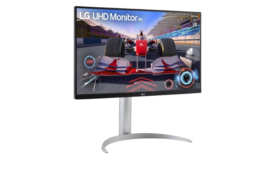 LG شاشة UHD 4K مقاس 27 بوصة تدعم VESA DisplayHDR™ 400, صورة جانبية + 15 درجة, 27UQ750-W, thumbnail 3