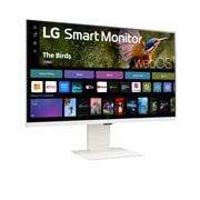 LG شاشة Smart Monitor دقة 4K مقاس 32 بوصة, صورة جانبية بزاوية + 15 درجة مع كاميرا الويب, 32SR85U-W, thumbnail 7