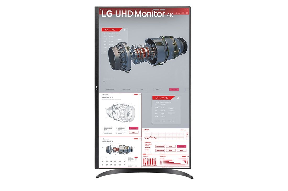 LG شاشة UHD 4K HDR مقاس 31.5 بوصة مع منفذ ™USB Type-C, صورة أمامية مع دوران الشاشة بمقدار 90 درجة في مشهد عمودي, 32BR55U-B, thumbnail 10