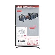 LG شاشة UHD 4K HDR مقاس 31.5 بوصة مع منفذ ™USB Type-C, صورة أمامية مع دوران الشاشة بمقدار 90 درجة في مشهد عمودي, 32BR55U-B, thumbnail 10
